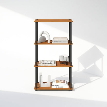 Turn-N-Tube 4-Tier Multipurpose Shelf Display Rack, Shelving Unit, Bookcase