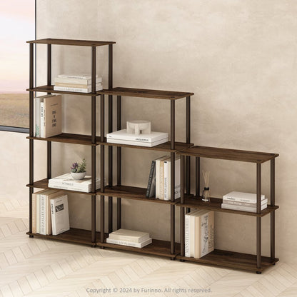 Turn-N-Tube 4-Tier Multipurpose Shelf Display Rack, Shelving Unit, Bookcase