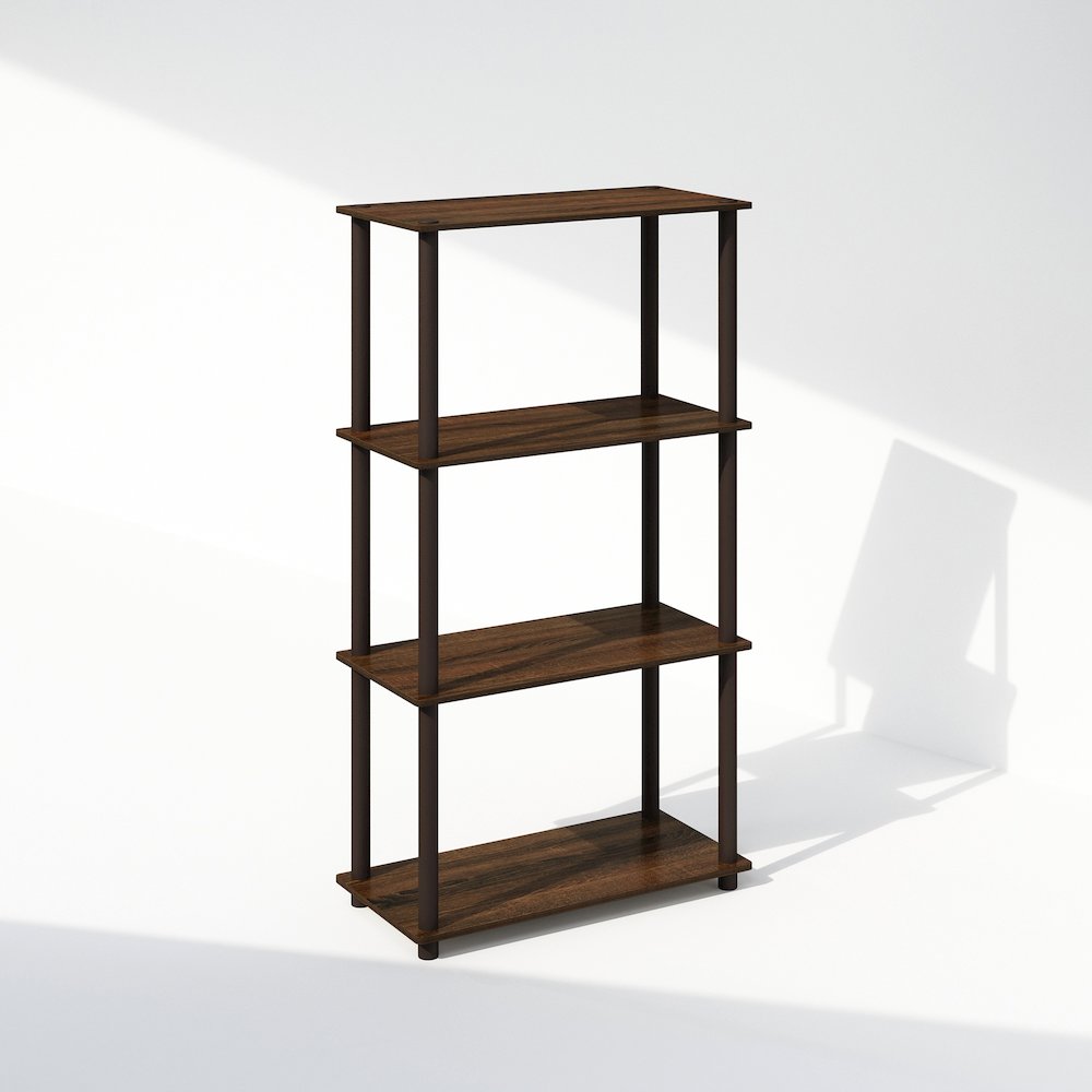 Turn-N-Tube 4-Tier Multipurpose Shelf Display Rack, Shelving Unit, Bookcase