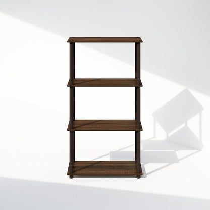 Turn-N-Tube 4-Tier Multipurpose Shelf Display Rack, Shelving Unit, Bookcase