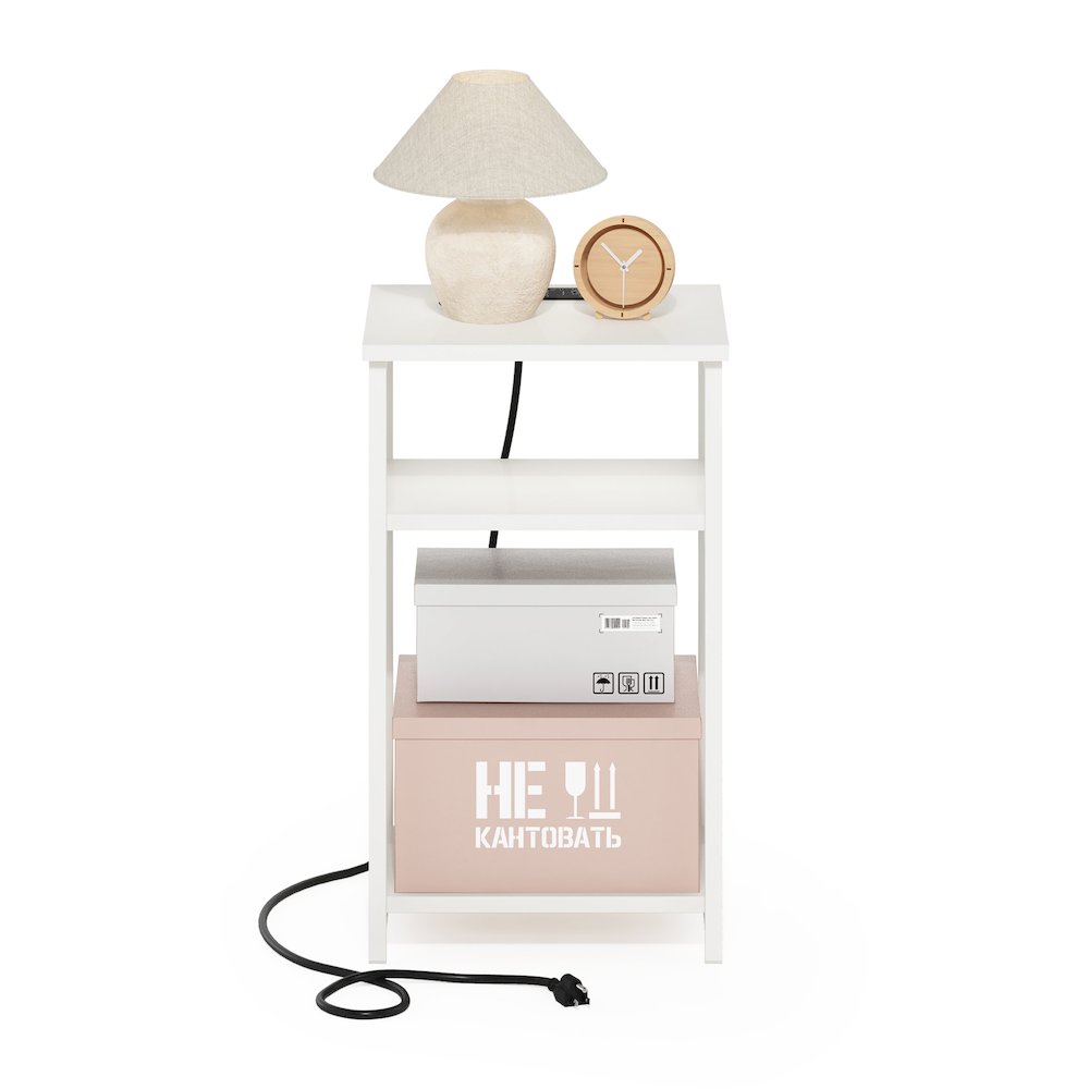 3-Tier Metal Frame Open Storage Side Table, End Table