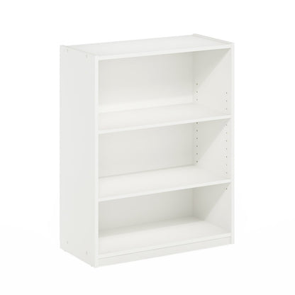 Gehry 3-Tier Bookcase, Bookshelf with Adjustable Shelves, White