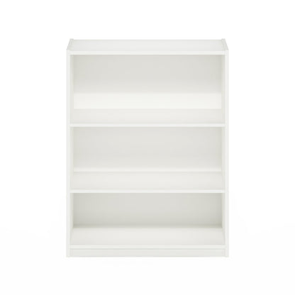 Gehry 3-Tier Bookcase, Bookshelf with Adjustable Shelves, White