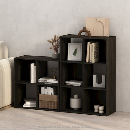 Pelli Cubic Storage Cabinet, Bookcase, Bookshelf, 6-Cube, Espresso