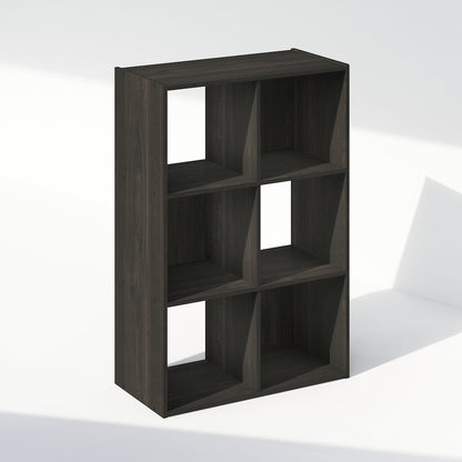 Pelli Cubic Storage Cabinet, Bookcase, Bookshelf, 6-Cube, Espresso