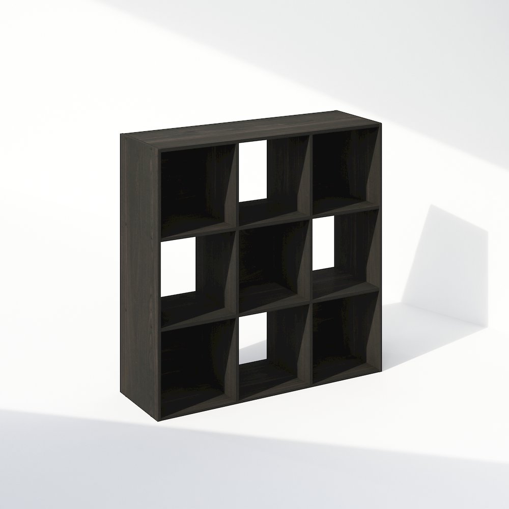 Pelli Cubic Storage Cabinet, Bookcase, Bookshelf, 9-Cube, Espresso