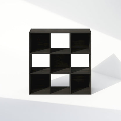 Pelli Cubic Storage Cabinet, Bookcase, Bookshelf, 9-Cube, Espresso
