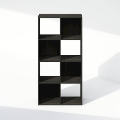 Pelli Cubic Storage Cabinet, Bookcase, Bookshelf, 8-Cube, Espresso