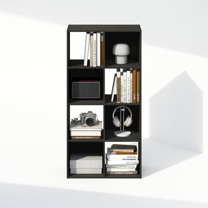 Pelli Cubic Storage Cabinet, Bookcase, Bookshelf, 8-Cube, Espresso