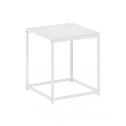 Camnus Modern Living End Table, Solid White/White