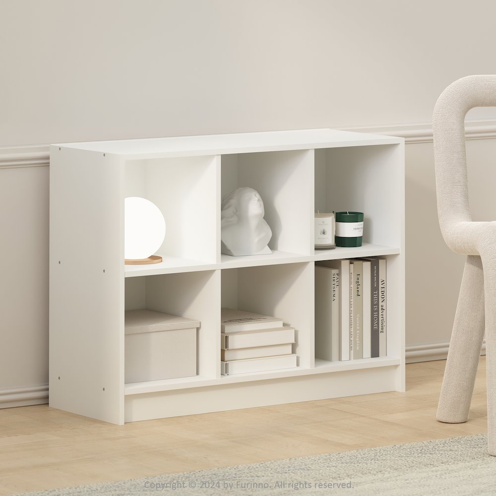 Basic 3x2 Cube Organizer Shelf Storage, Bookcase, White