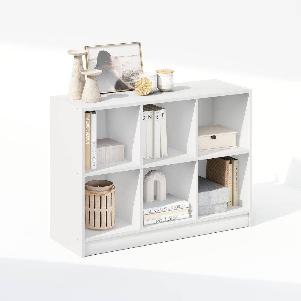 Basic 3x2 Cube Organizer Shelf Storage, Bookcase, White