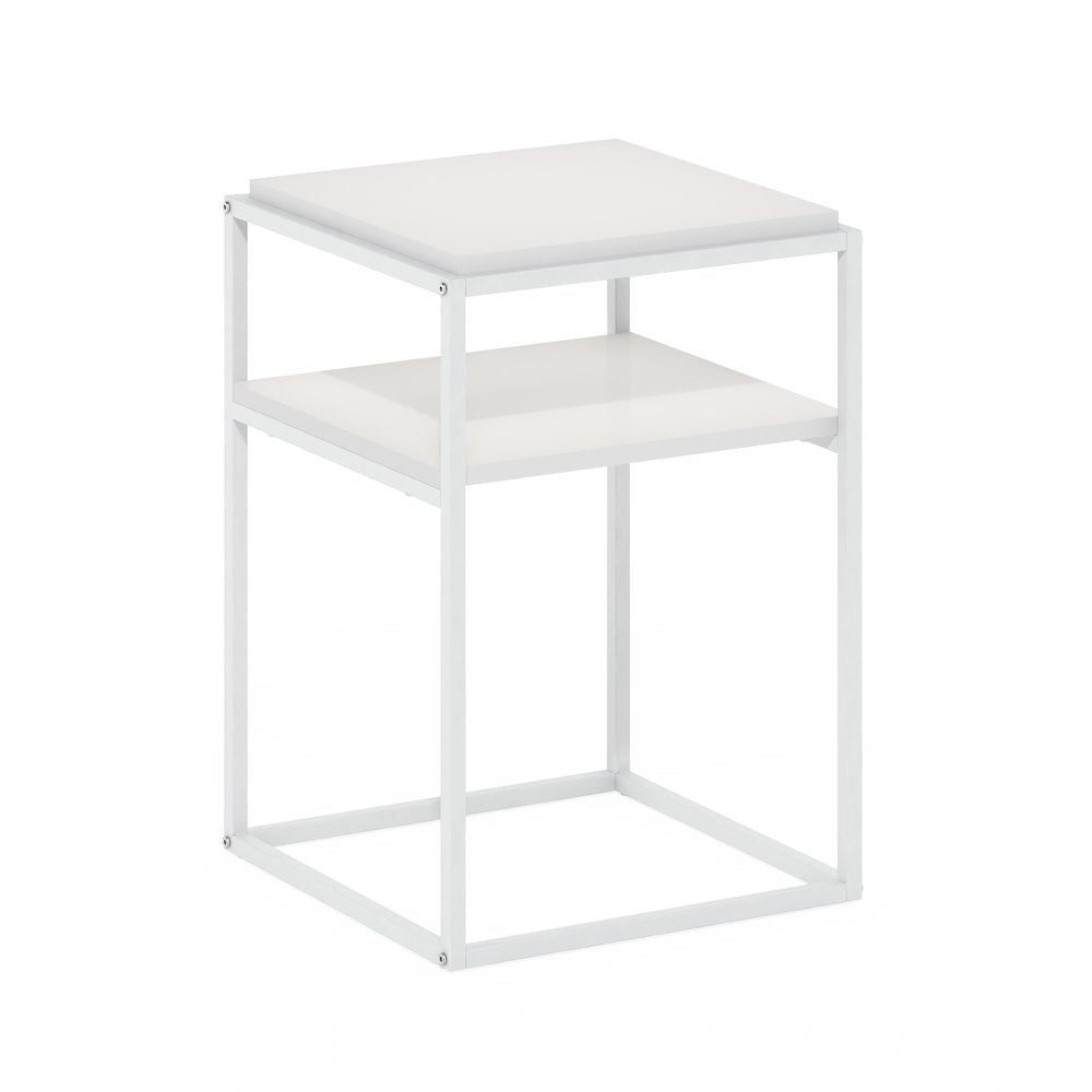 Moretti Modern Lifestyle Stackable Shelf, 2-Tier, Solid White/White