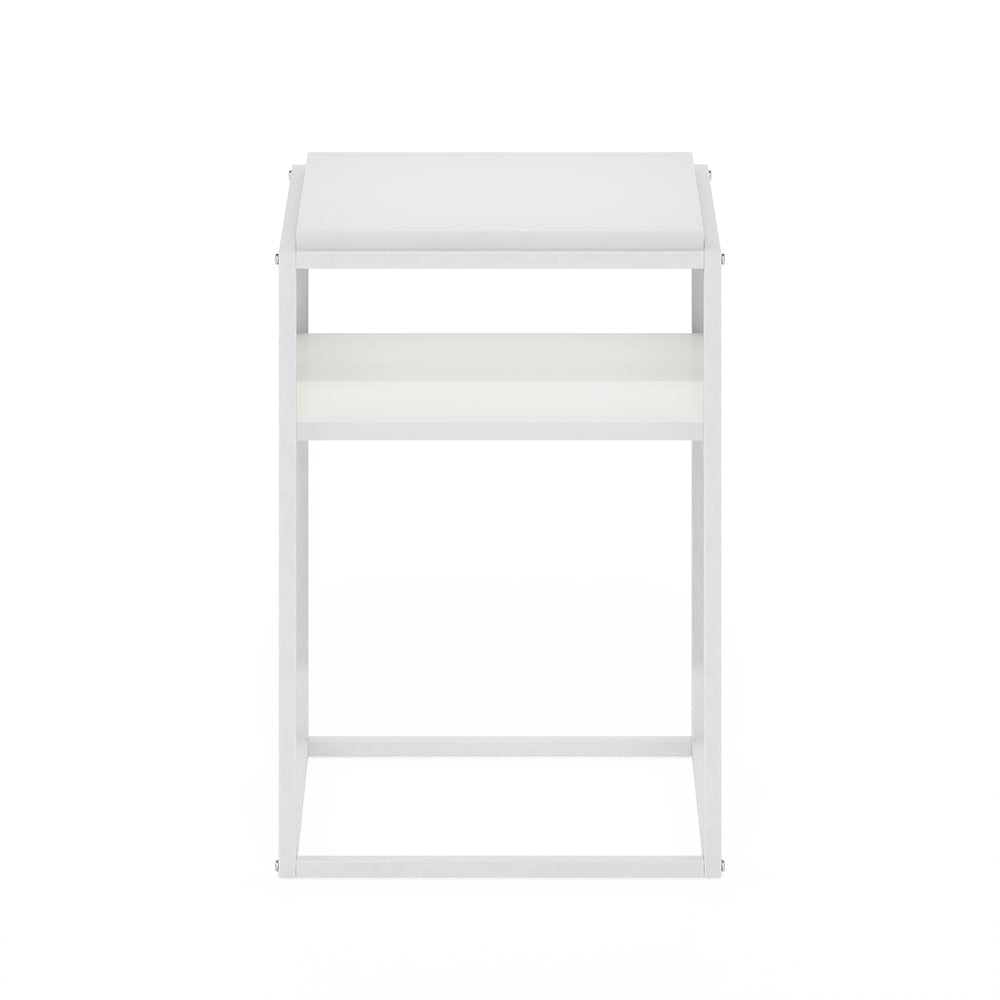 Moretti Modern Lifestyle Stackable Shelf, 2-Tier, Solid White/White