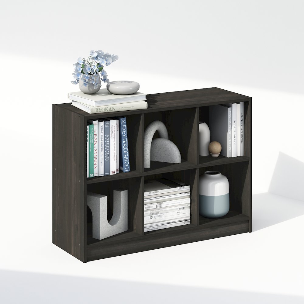 Basic 3x2 Cube Organizer Shelf Storage, Bookcase, Espresso