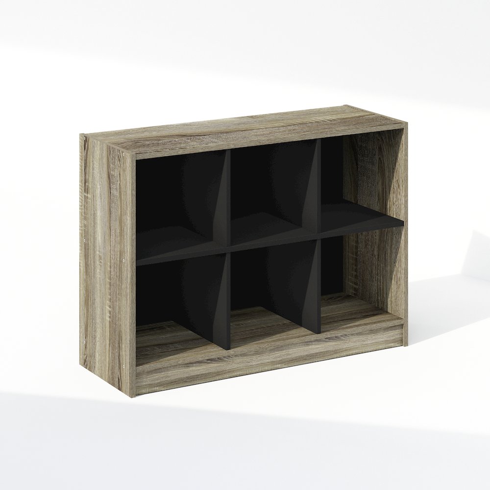 Basic 3x2 Cube Organizer Shelf Storage, Bookcase, French Oak