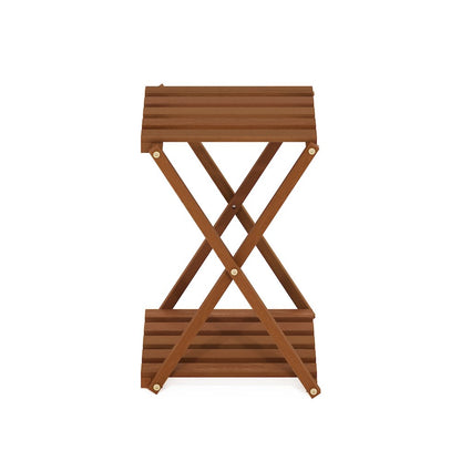 Outdoor Toolless Multipurpose Folding Display Shelf, Plant Stand, Side Table