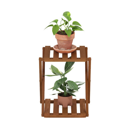 Outdoor Toolless Multipurpose Folding Display Shelf, Plant Stand, Side Table