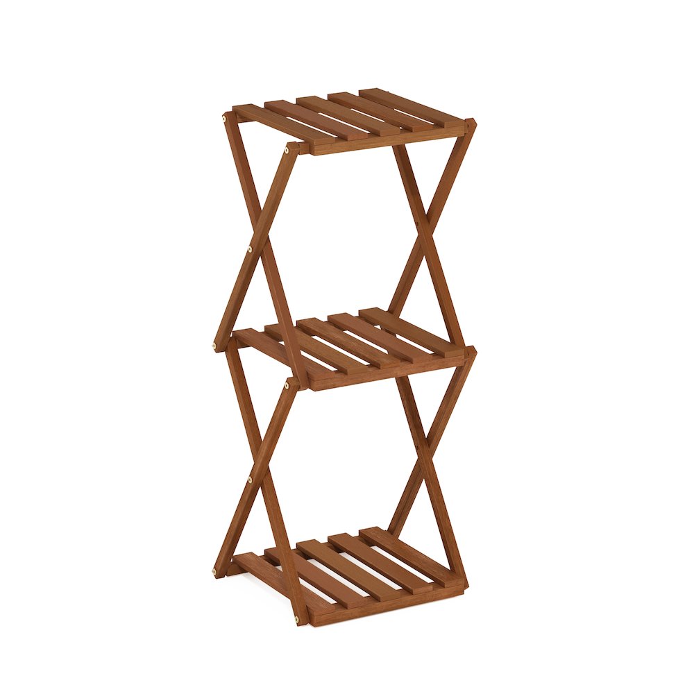 Outdoor Toolless Multipurpose Folding Display Shelf, Plant Stand, Side Table