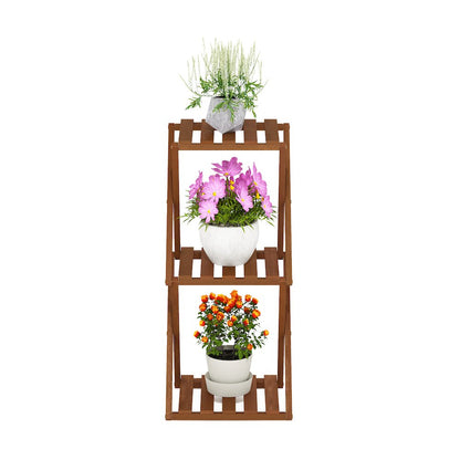 Outdoor Toolless Multipurpose Folding Display Shelf, Plant Stand, Side Table