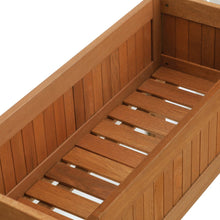 Outdoor Elevated Standing Planter Box, Raised Garden Bed with Legs, Natural