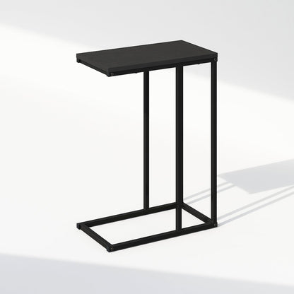 C-Shaped Side Table, End Table for Couch, Sofa & Bed with Metal Frame, Americano