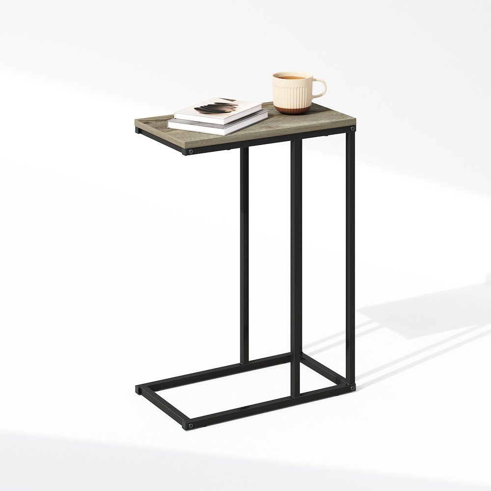 C-Shaped Side Table, End Table for Couch, Sofa & Bed