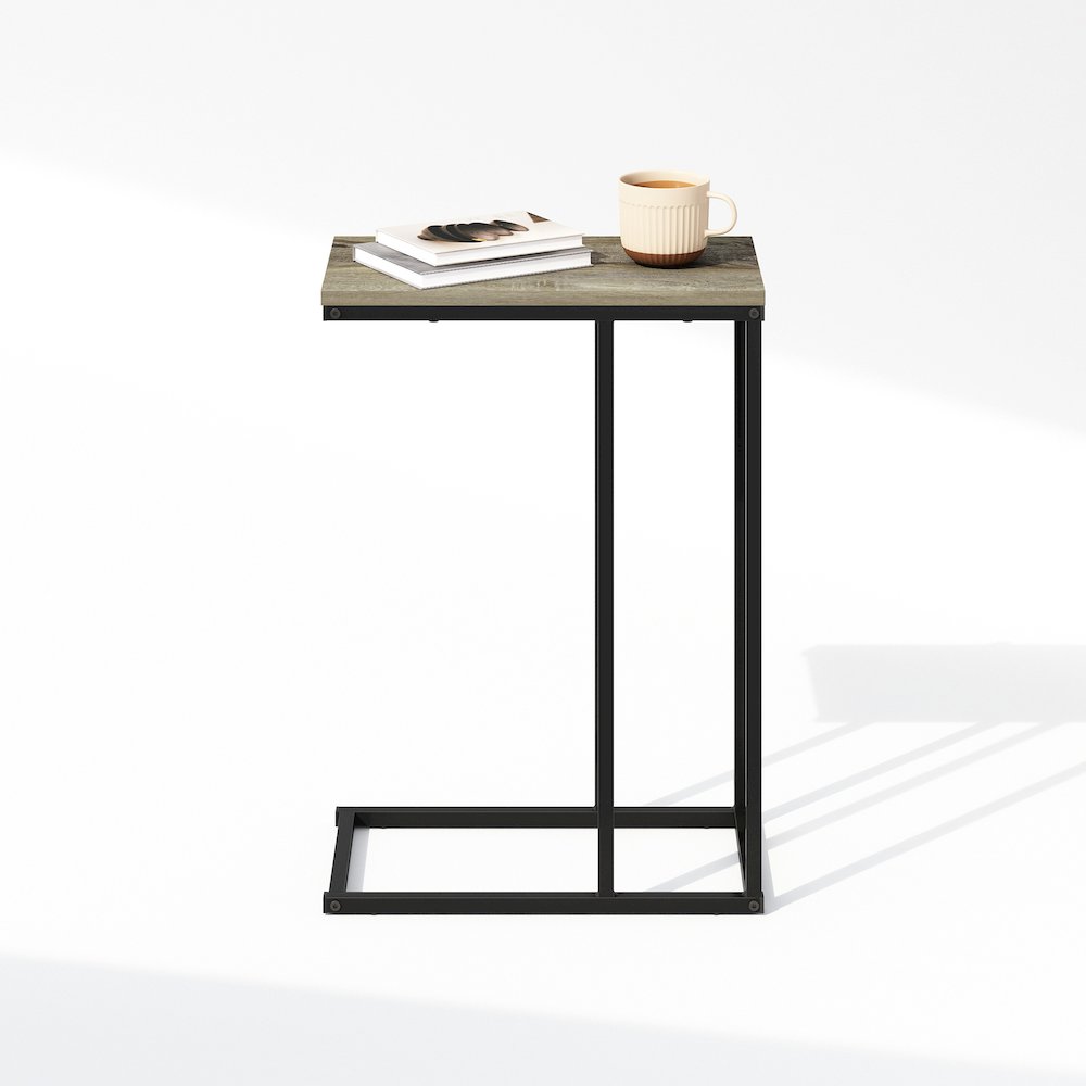 C-Shaped Side Table, End Table for Couch, Sofa & Bed