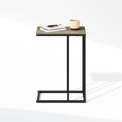 C-Shaped Side Table, End Table for Couch, Sofa & Bed