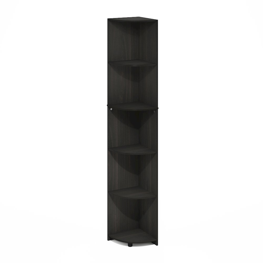 Econ 5-Tier Corner Shelf Bookcase, Bookshelf, Espresso