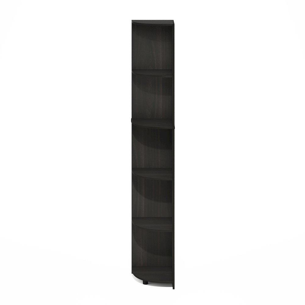 Econ 5-Tier Corner Shelf Bookcase, Bookshelf, Espresso