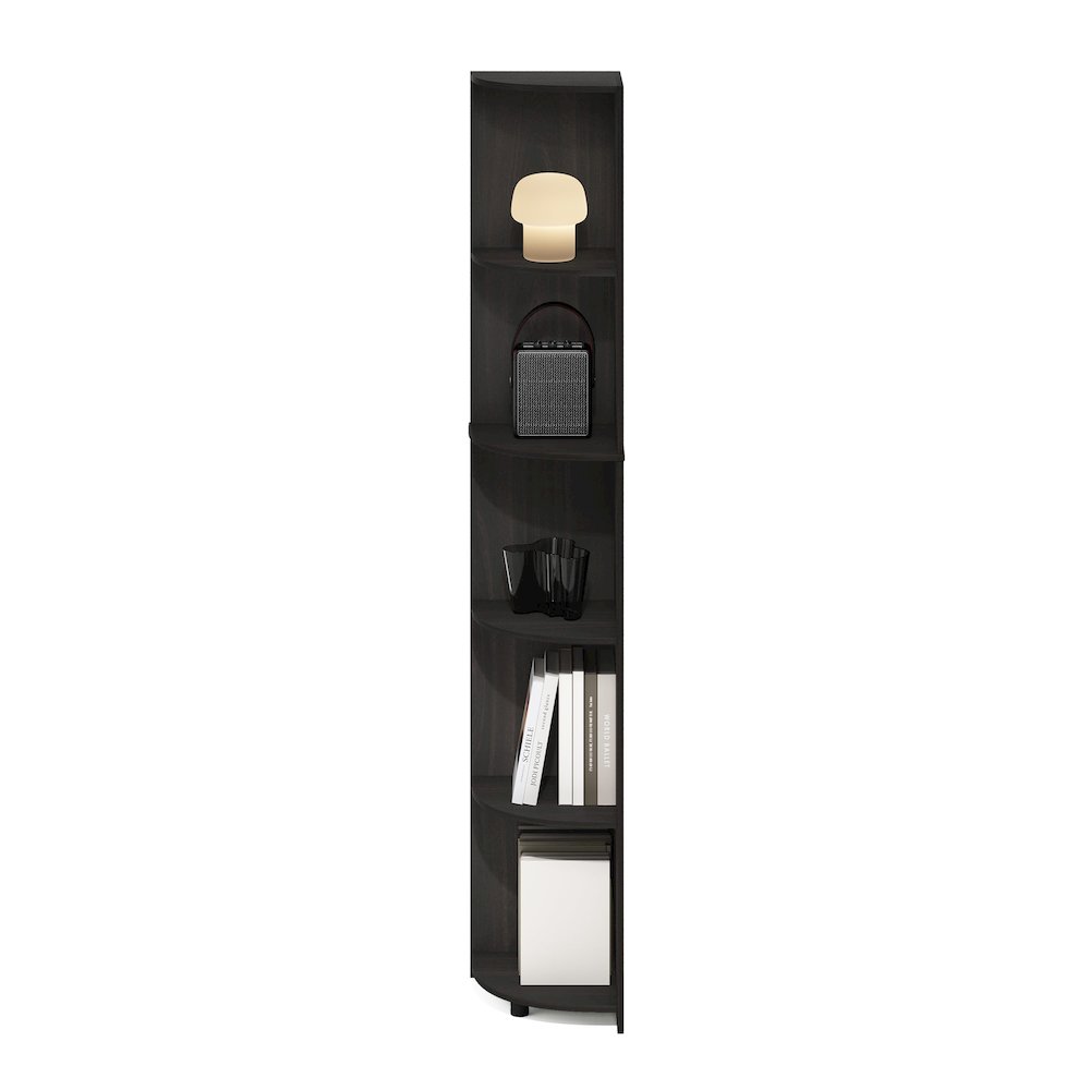 Econ 5-Tier Corner Shelf Bookcase, Bookshelf, Espresso