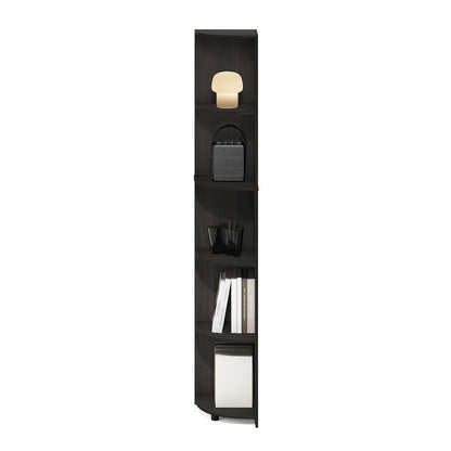 Econ 5-Tier Corner Shelf Bookcase, Bookshelf, Espresso