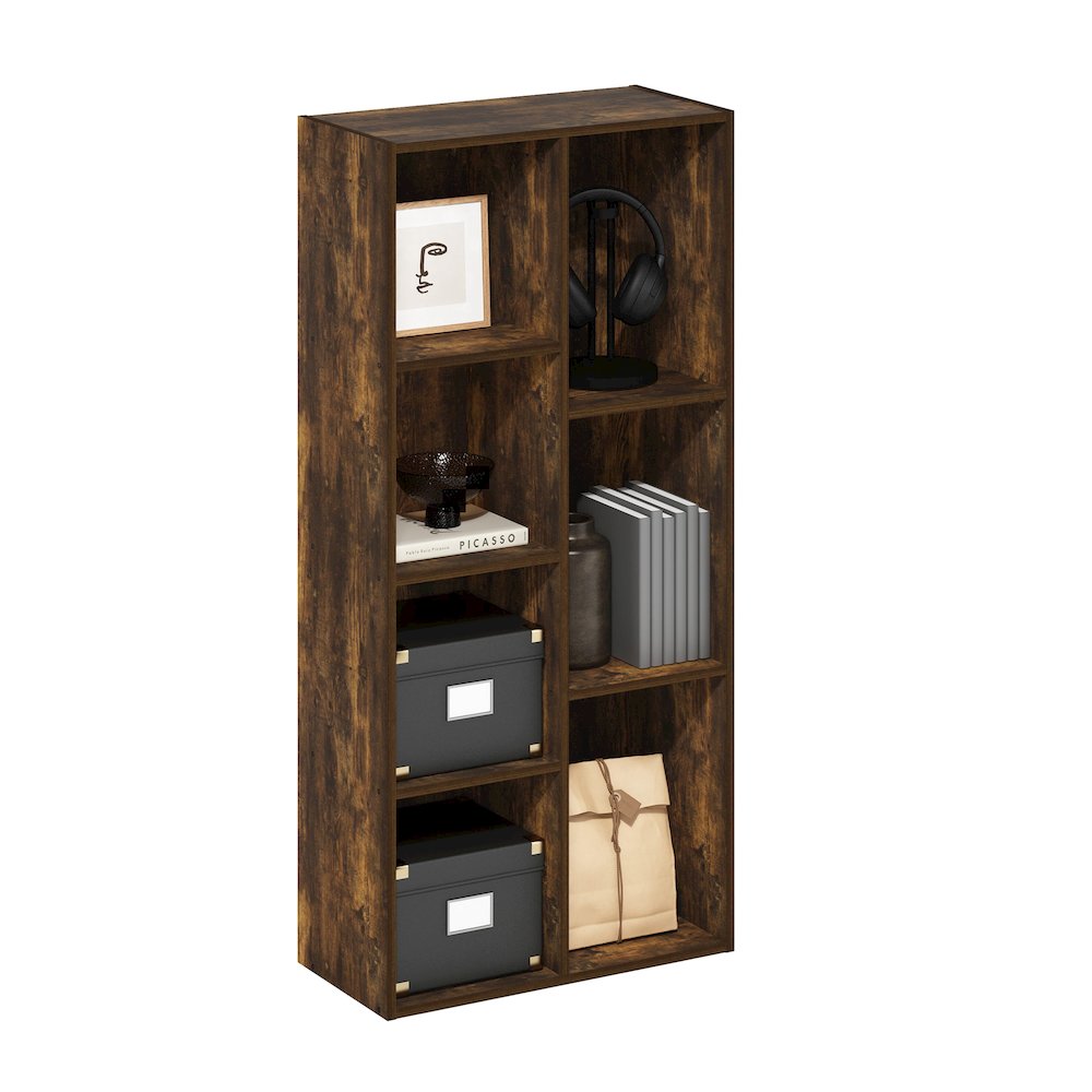 Luder 7-Cube Reversible Open Shelf, Amber Pine