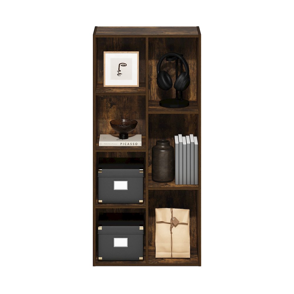 Luder 7-Cube Reversible Open Shelf, Amber Pine