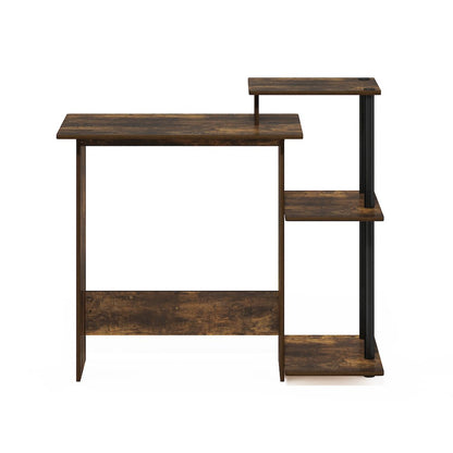 Efficient Home Laptop Notebook Computer Desk, Amber Pine/Black