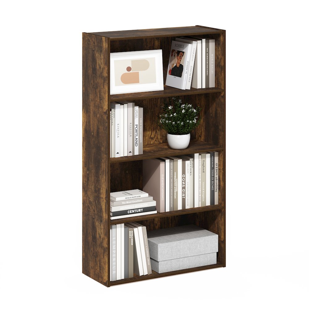Pasir 4 Tier Open Shelf, Amber Pine