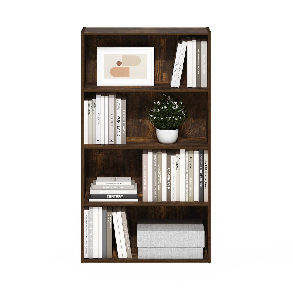 Pasir 4 Tier Open Shelf, Amber Pine