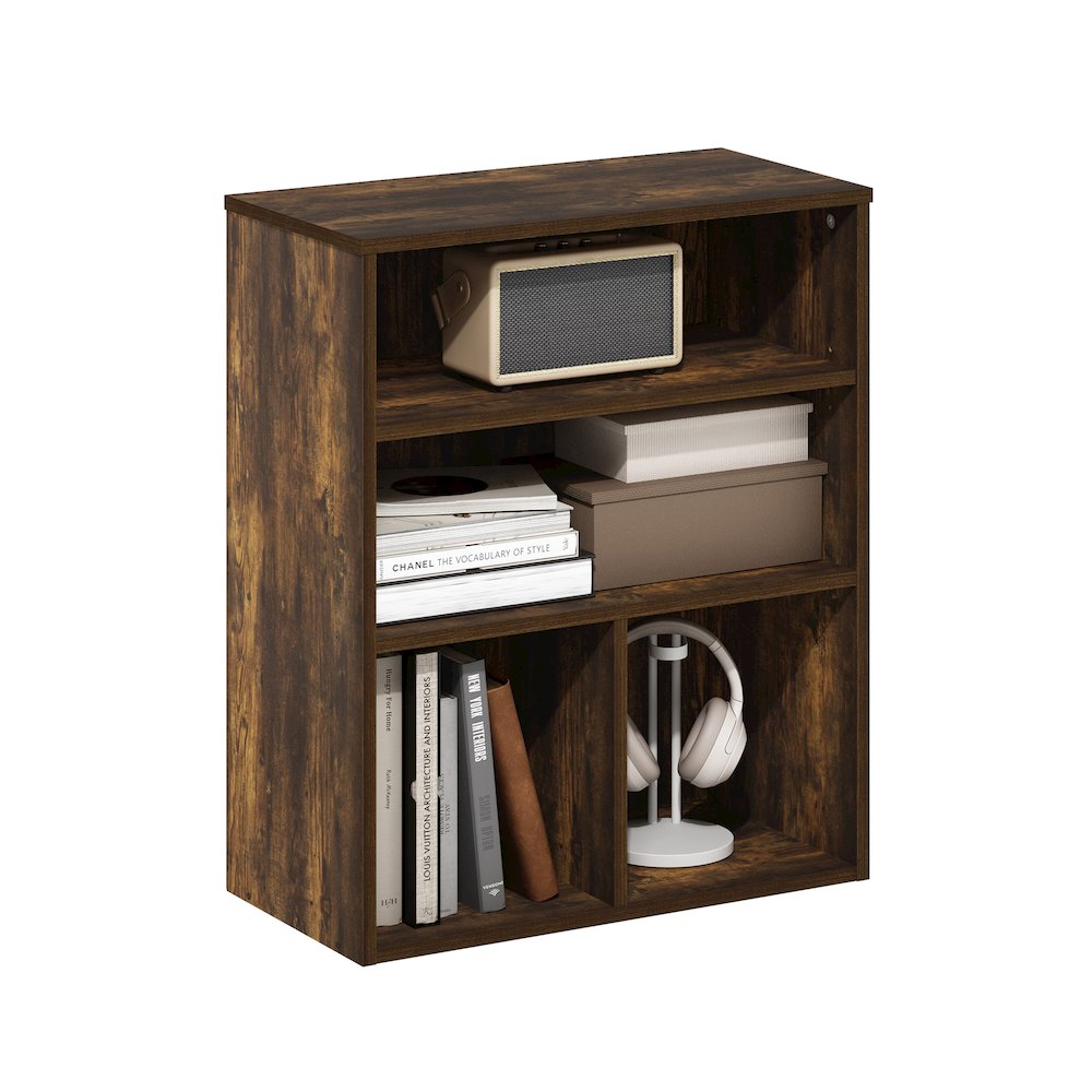 Pasir 3 Tier Display Bookcase, Amber Pine