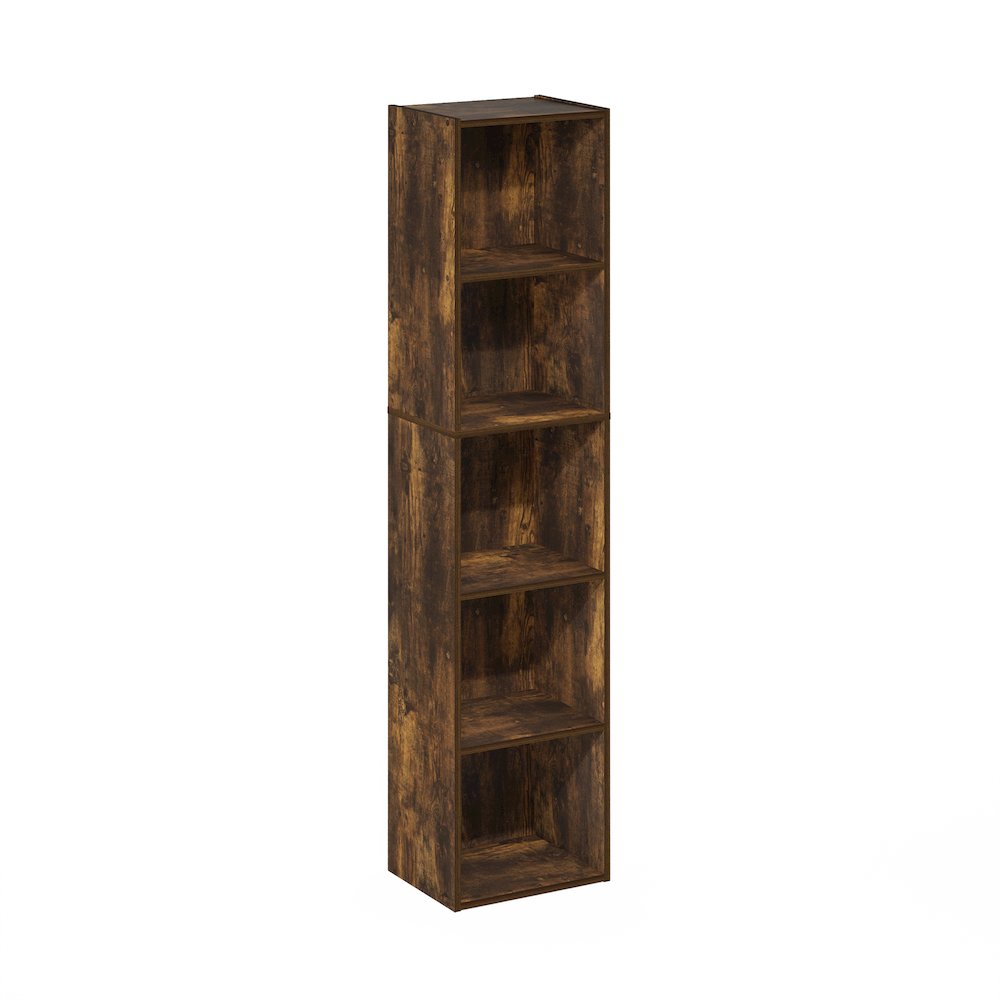 Pasir 5-Tier Open Shelf Bookcase, Amber Pine
