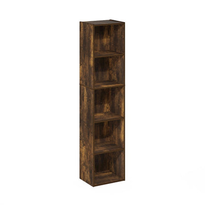 Pasir 5-Tier Open Shelf Bookcase, Amber Pine