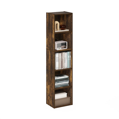 Pasir 5-Tier Open Shelf Bookcase, Amber Pine