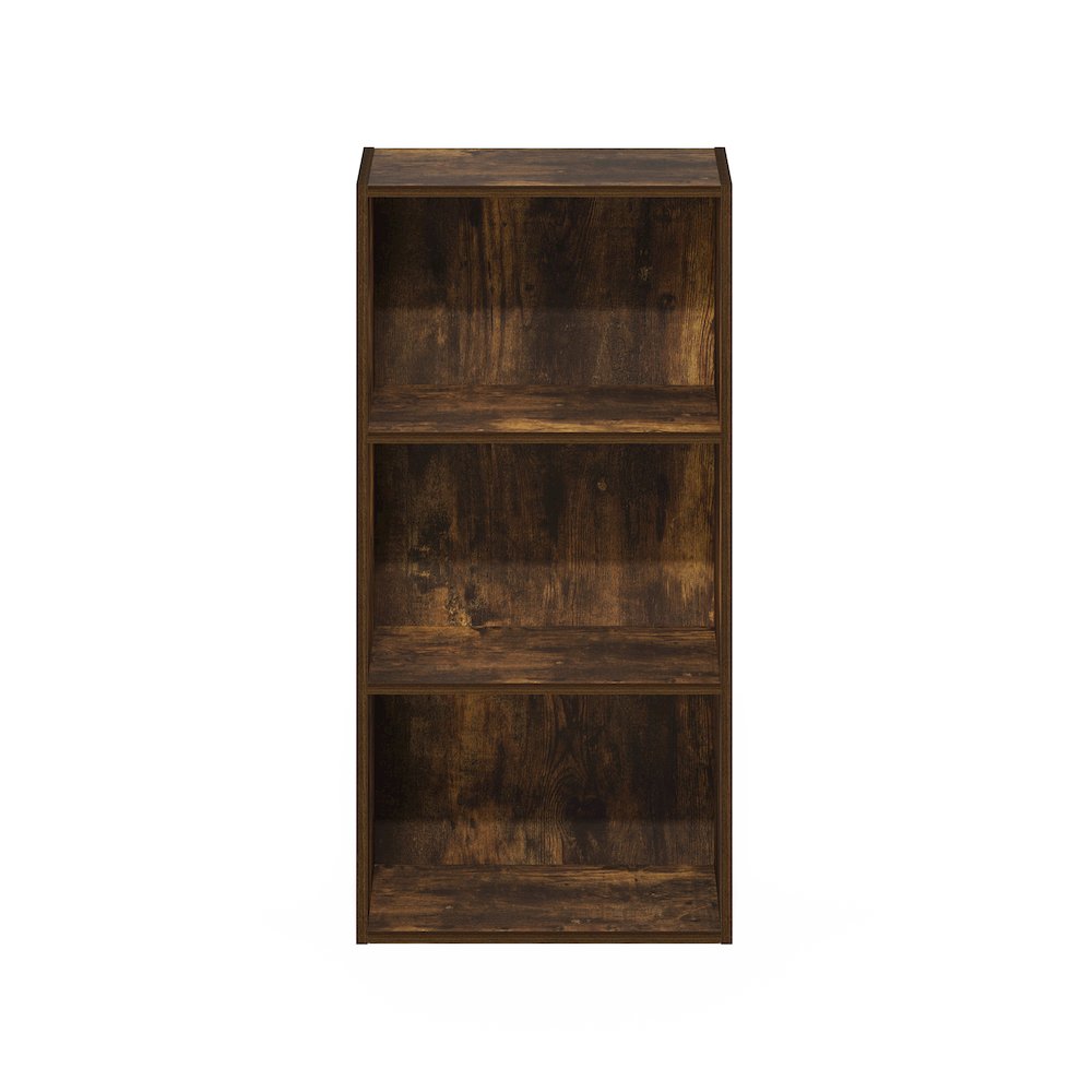 Luder 3-Tier Open Shelf Bookcase, Amber Pine