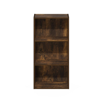 Luder 3-Tier Open Shelf Bookcase, Amber Pine