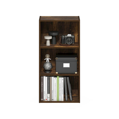 Luder 3-Tier Open Shelf Bookcase, Amber Pine