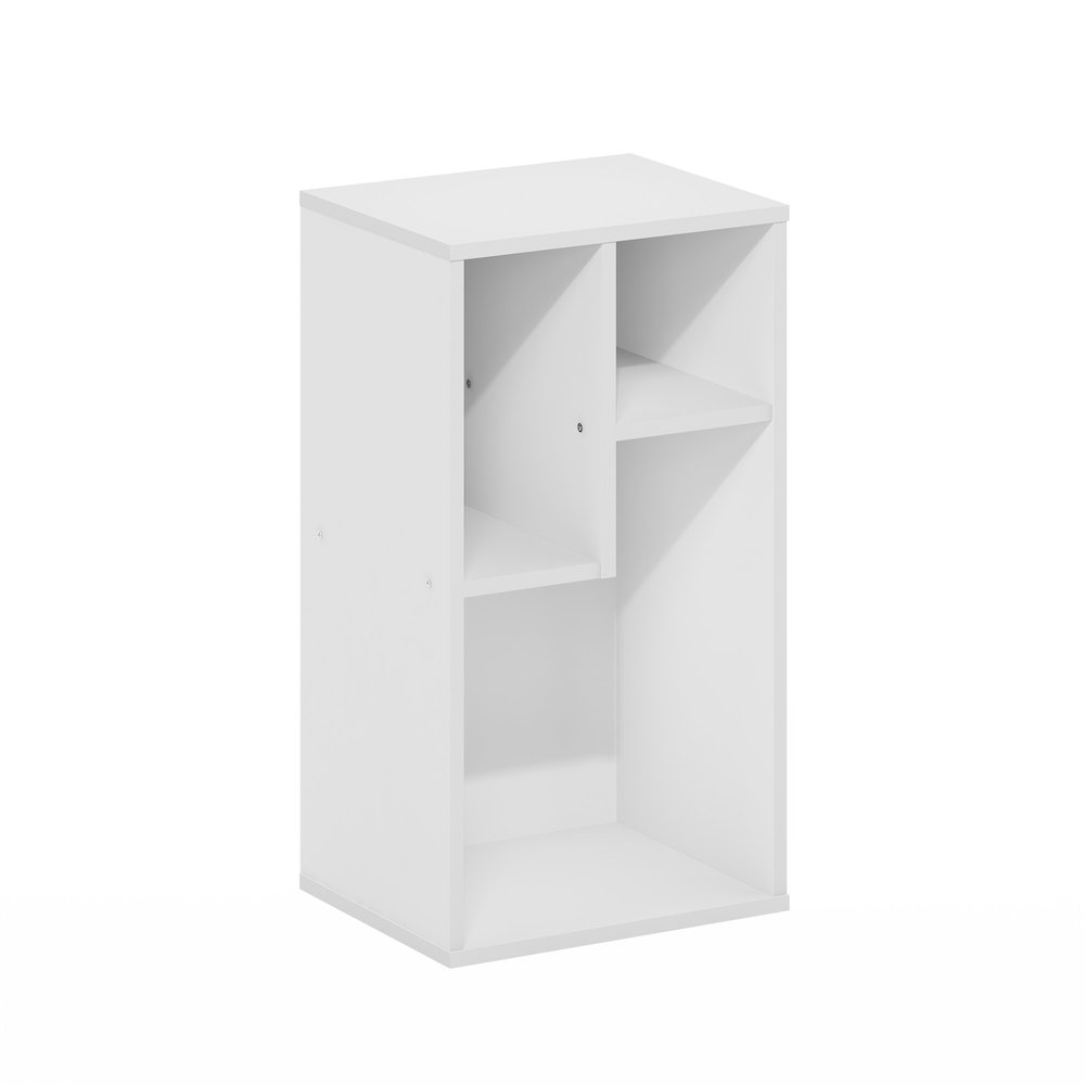 Daly 3-Cube Irregular Cubes Bookcase, Bookshelf, Storage Organizer, White