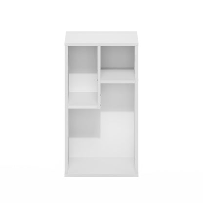 Daly 3-Cube Irregular Cubes Bookcase, Bookshelf, Storage Organizer, White