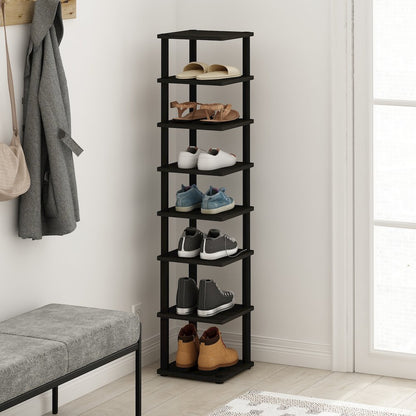 8-Tier Vertical Space Saving Free Standing Shoe Tower, Shoe Rack