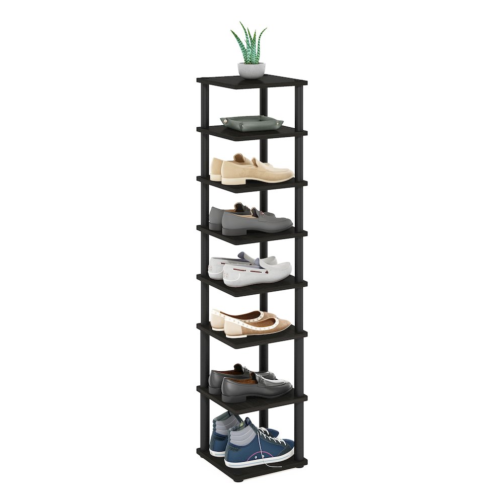 8-Tier Vertical Space Saving Free Standing Shoe Tower, Shoe Rack