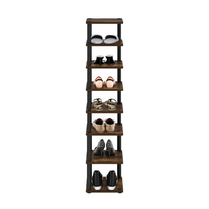 8-Tier Vertical Space Saving Free Standing Shoe Tower, Shoe Rack